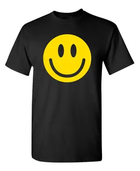 Šypsena Veide Šypsenėlių Naujovė Grafinis Sarkastiškas Laimingas Veidas Humoro Juokingi Marškinėliai Medvilnės Derliaus Tees Marškinėliai