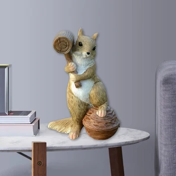 Žavinga Mini Voverė Figūrėlės Dervos Pasakų Sodo Gyvūnų Statula