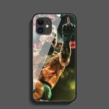 Žinomi Conor McGregor Telefono Grūdintas Stiklas Case Cover For Iphone 5 6 7 8 11 12 5S 6S X Xr XS Se Max Plus Pro Mini Atgal Funda
