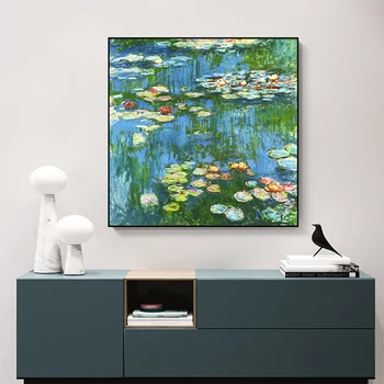 Žinomų Tapybos Vandens Lelijos Pateikė Claude Monet Paveikslai Tapyba Plakatai ir Spausdina Impresionistų Meno Nuotraukas, Namų Dekoro