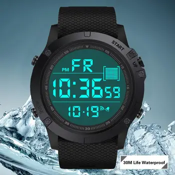 Žiūrėti Mens Ponios Sporto Laikrodžiai Vandeniui Lauko LED Skaitmenine Data Gumos Sporto Laikrodis Relogio Laikrodis reloj Dropshipping Q