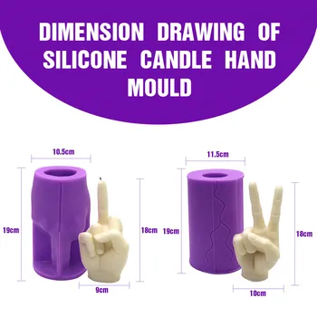 Žvakė 3D Silikono Gestas Schema Meno MoldsResin Padaryti 